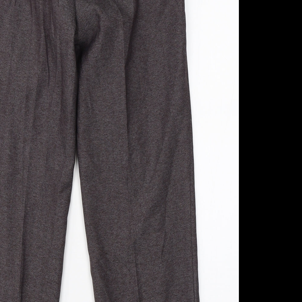 Marks & Spencer Womens Brown Dress Pants Trousers Size 12 L25 in