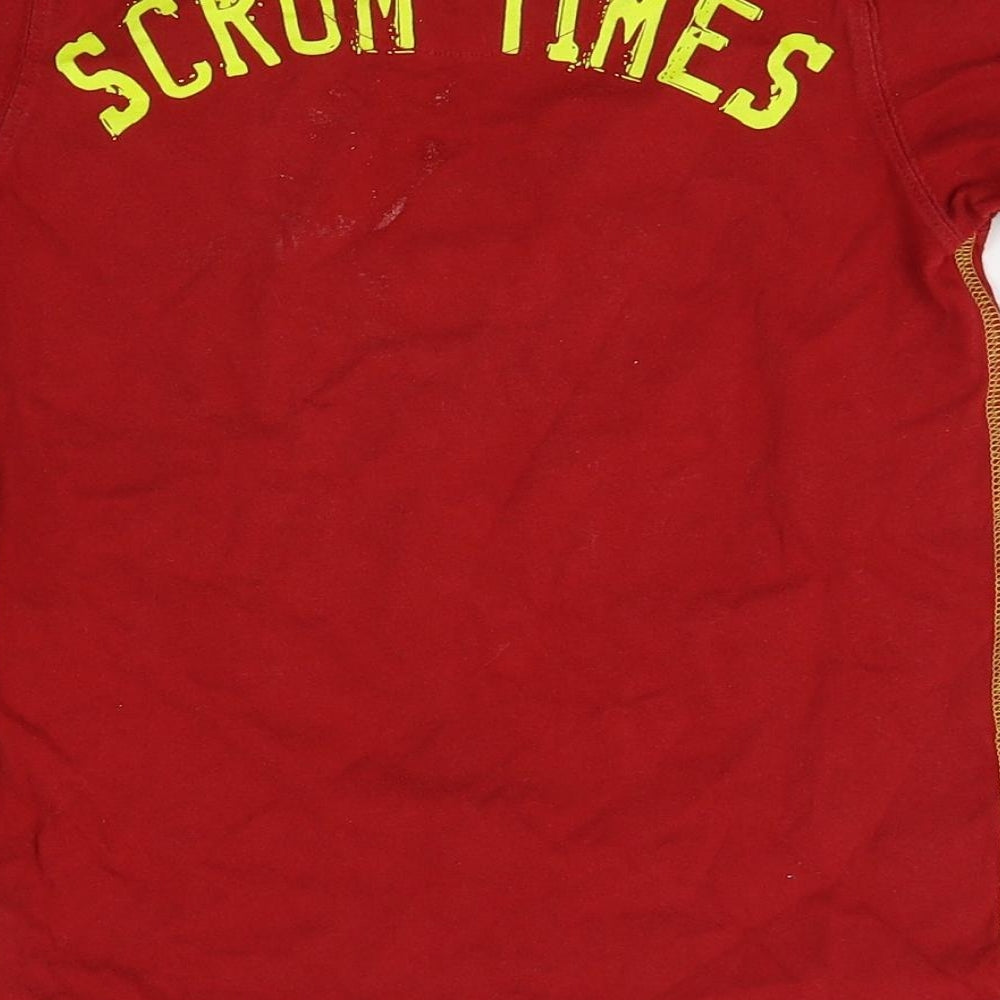 M&S Boys Red Basic T-Shirt Size 5-6 Years