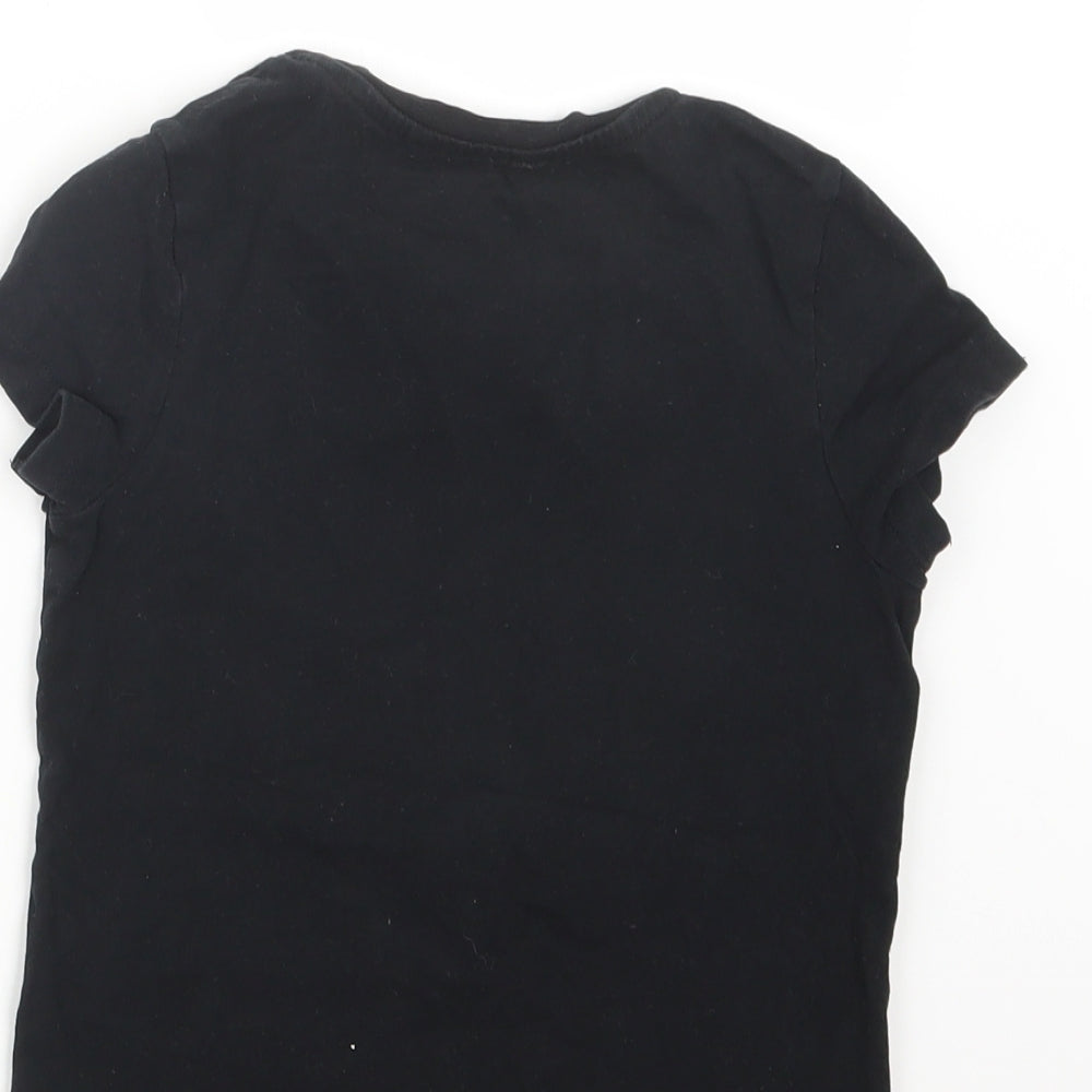 George Girls Black Basic T-Shirt Size 7-8 Years
