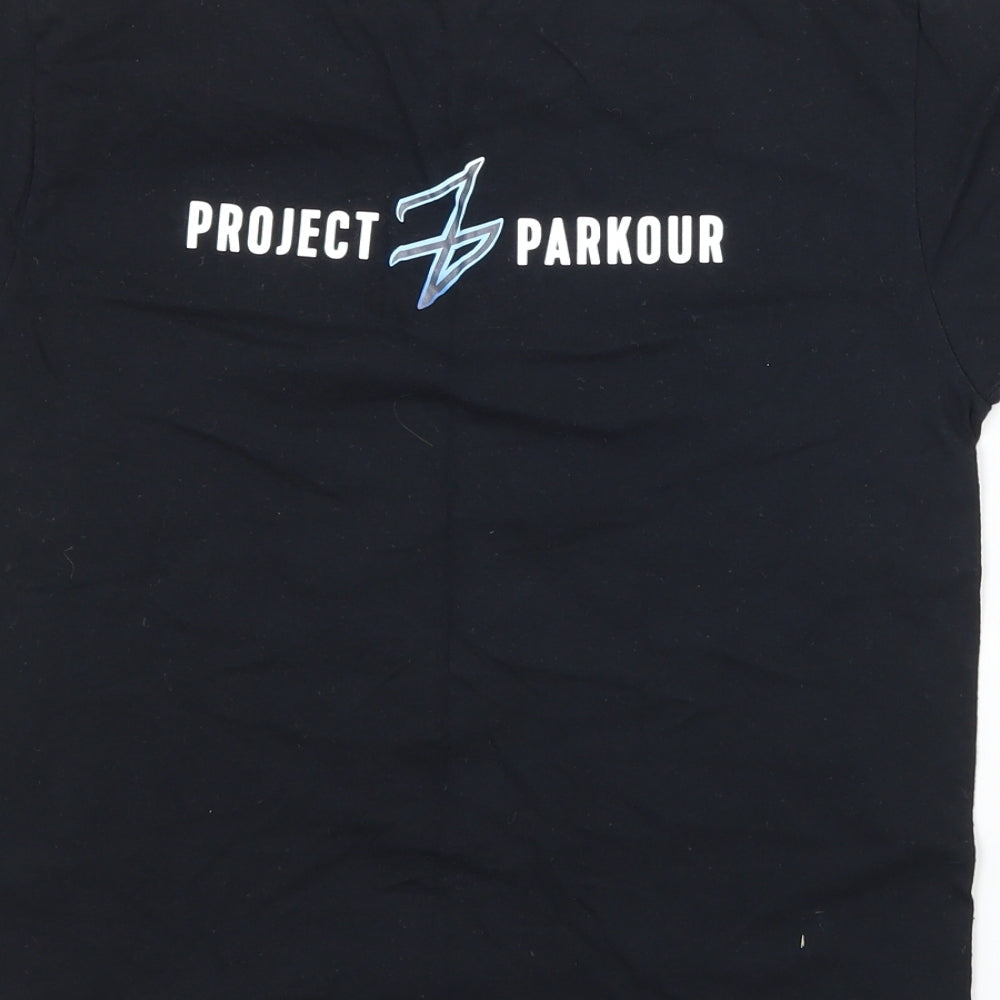 Anvil Boys Black Jersey Basic T-Shirt Size L - project parkour
