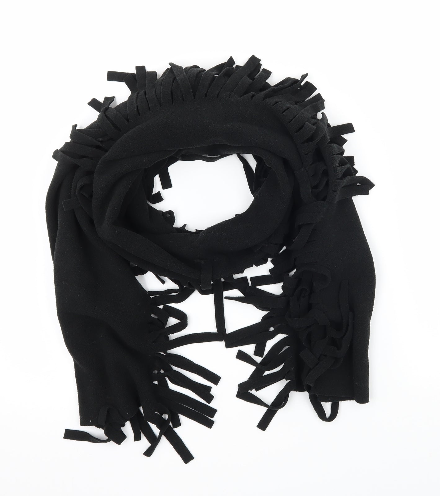 Preworn Womens Black Knit Scarf