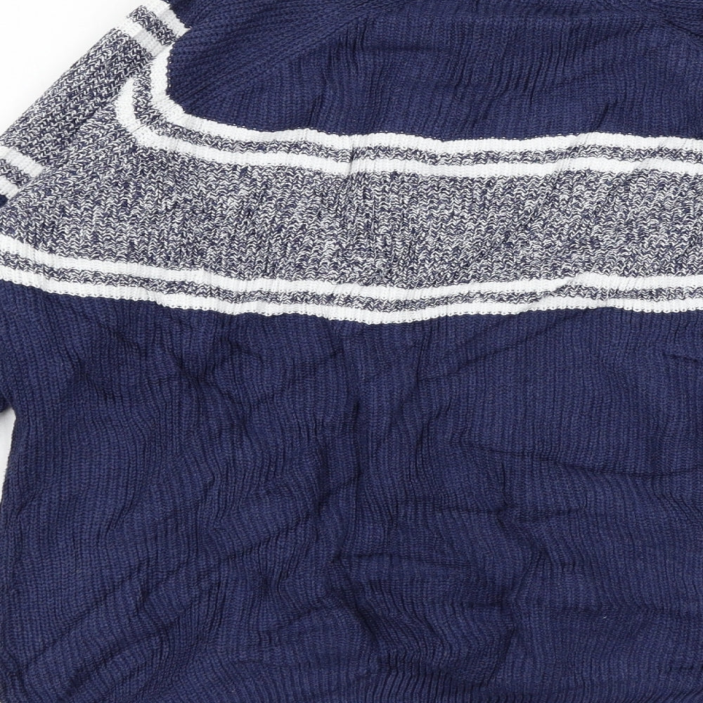 Marks & Spencer Mens Blue Knit Pullover Jumper Size L