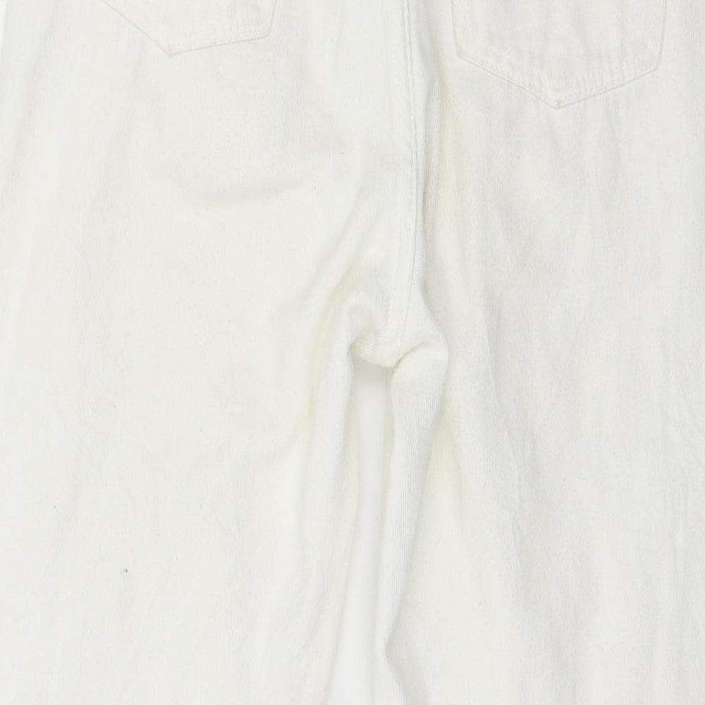 Preworn Womens White Denim Mom Jeans Size S L21 in
