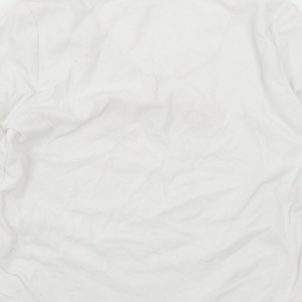 Secret Possesions Womens White Geometric Fleece Top Pyjama Top Size 8 - Cupcakes