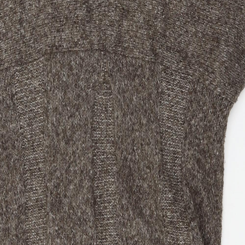 Apostrophe Womens Brown Knit Cardigan Jumper One Size