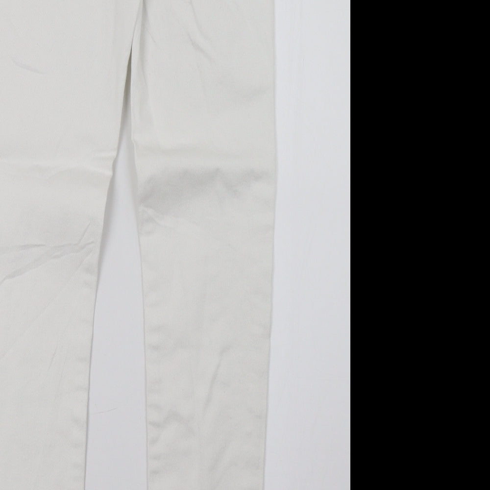 Preworn Womens White Skinny Jeans Size 10 L28 in