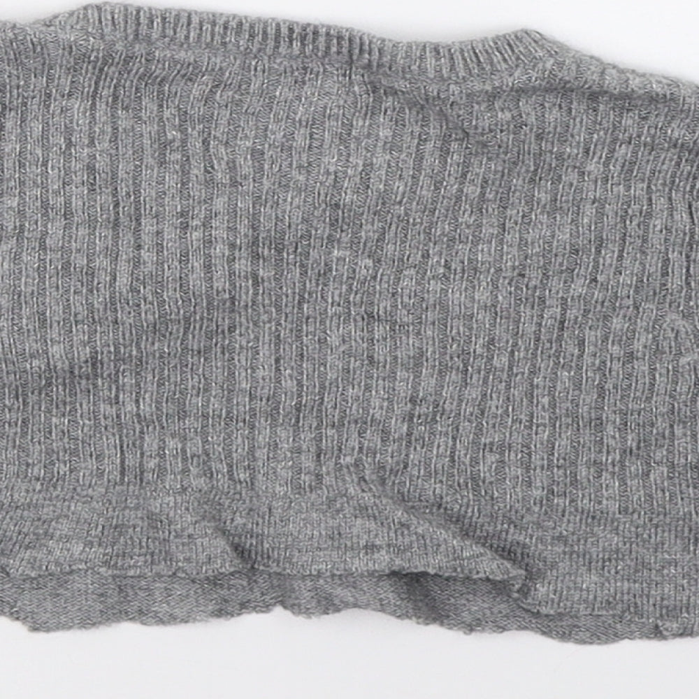 H&M Girls Grey Pullover Jumper Size 7 Years