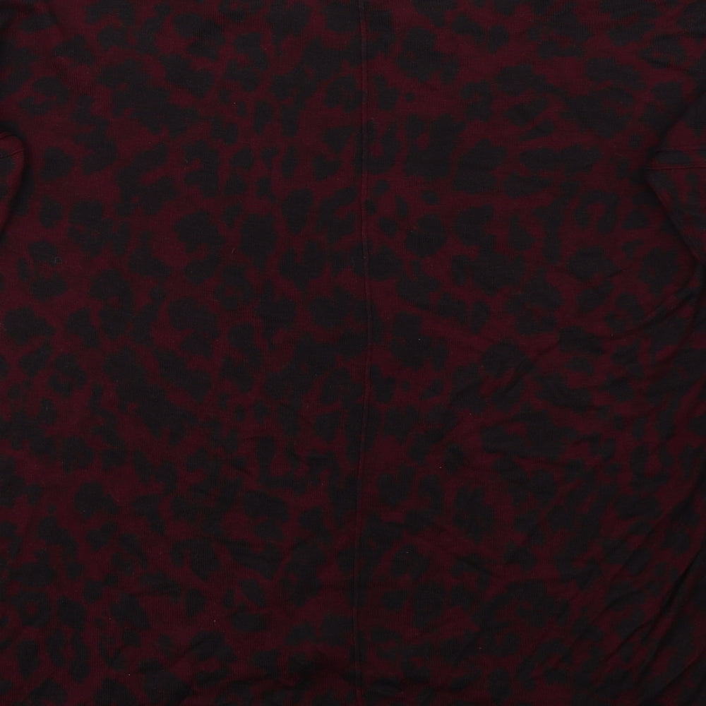 H&M Womens Purple Animal Print Pullover Jumper Size M