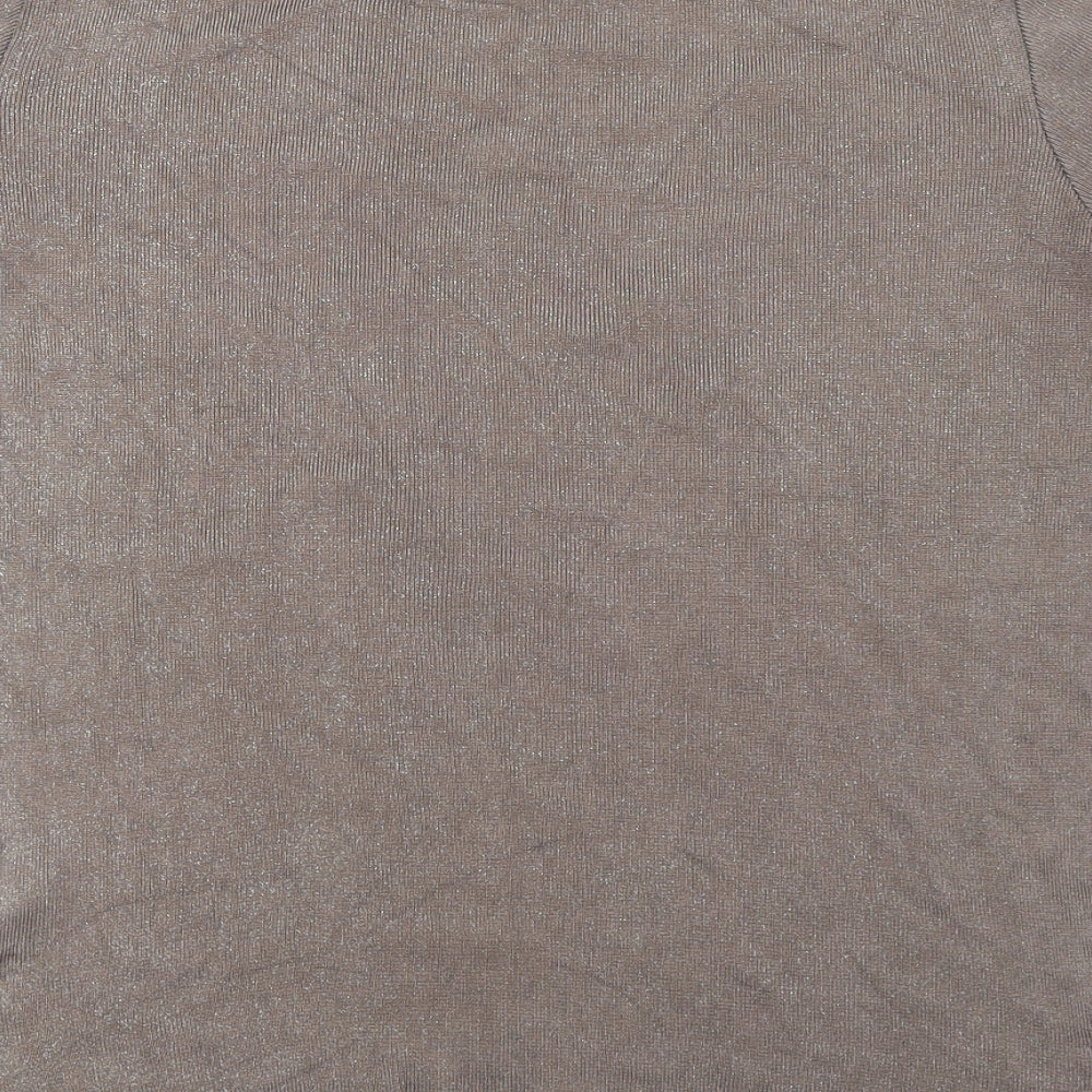 Zata Womens Grey Basic T-Shirt Size M