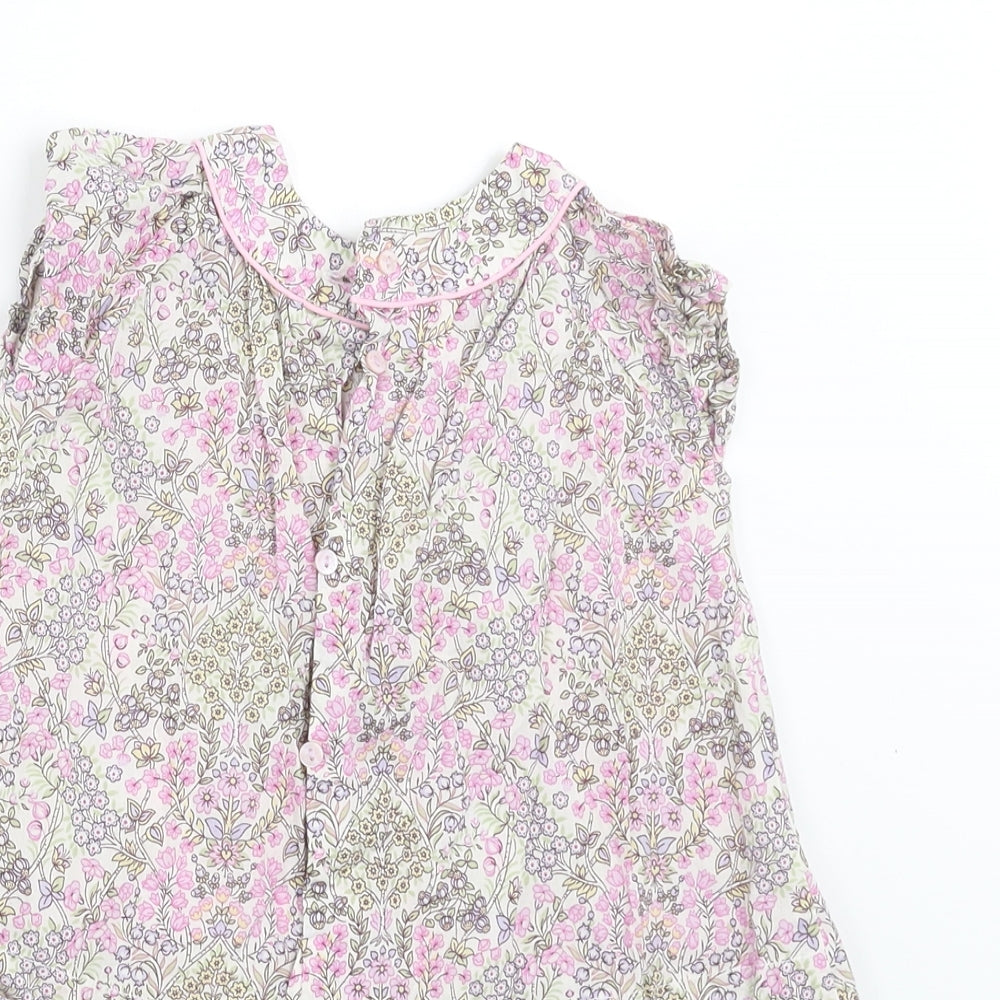 Zara Girls Beige Floral A-Line Size 0-3 Months - 0-6 MTHS