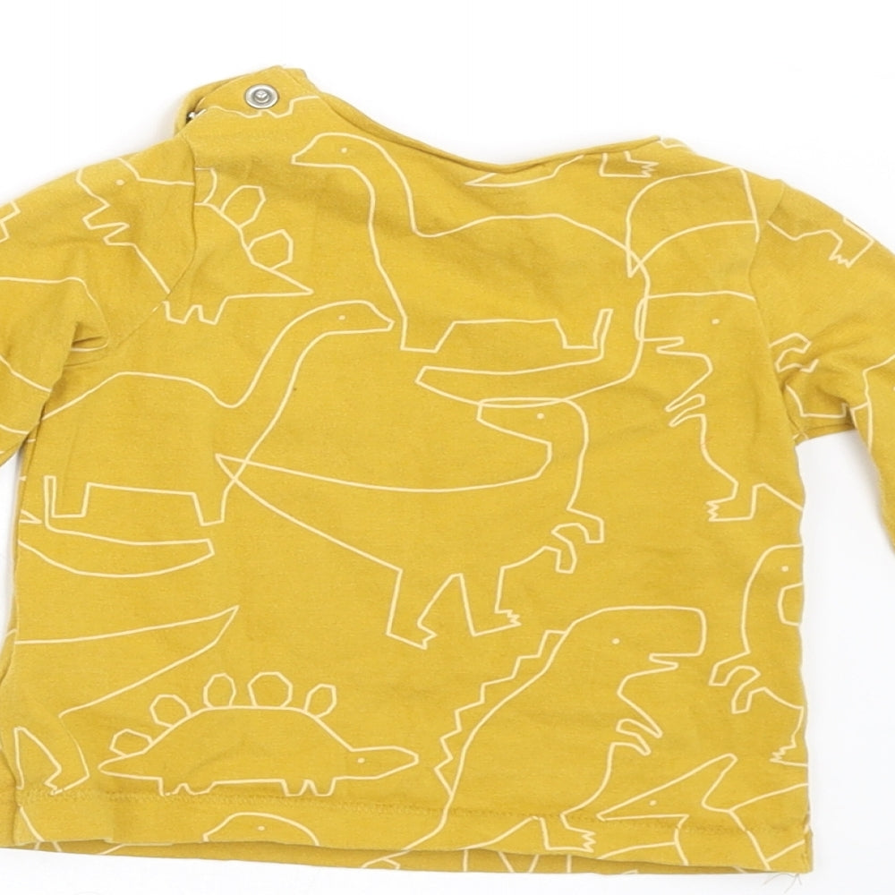 NEXT Boys Yellow Geometric Basic T-Shirt Size 0-3 Months - dinasours