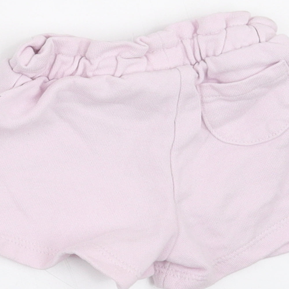 Zara Girls Pink Cropped Trousers Size 3-6 Months - SHORTS