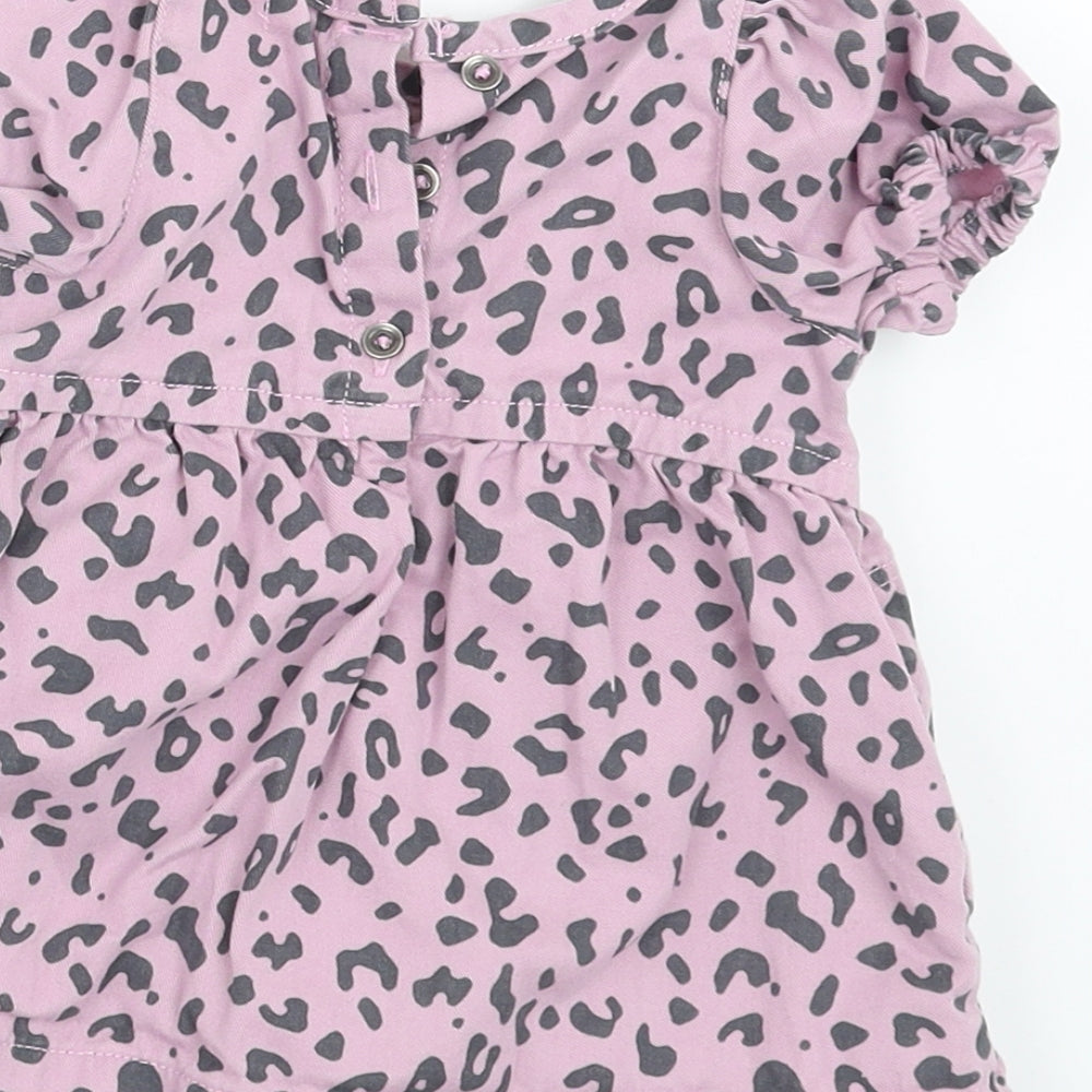 NEXT Girls Purple Animal Print A-Line Size 3-6 Months
