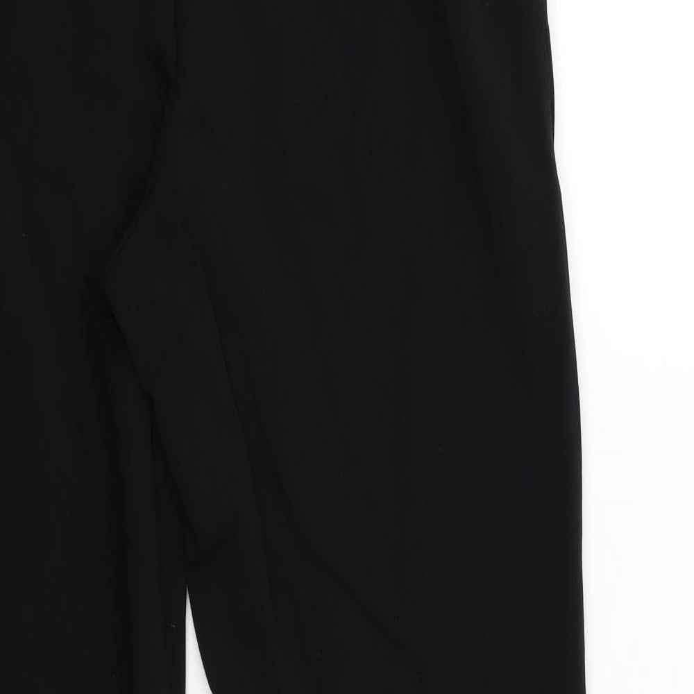 ANNA ROSE Womens Black Trousers Size 12 L25 in