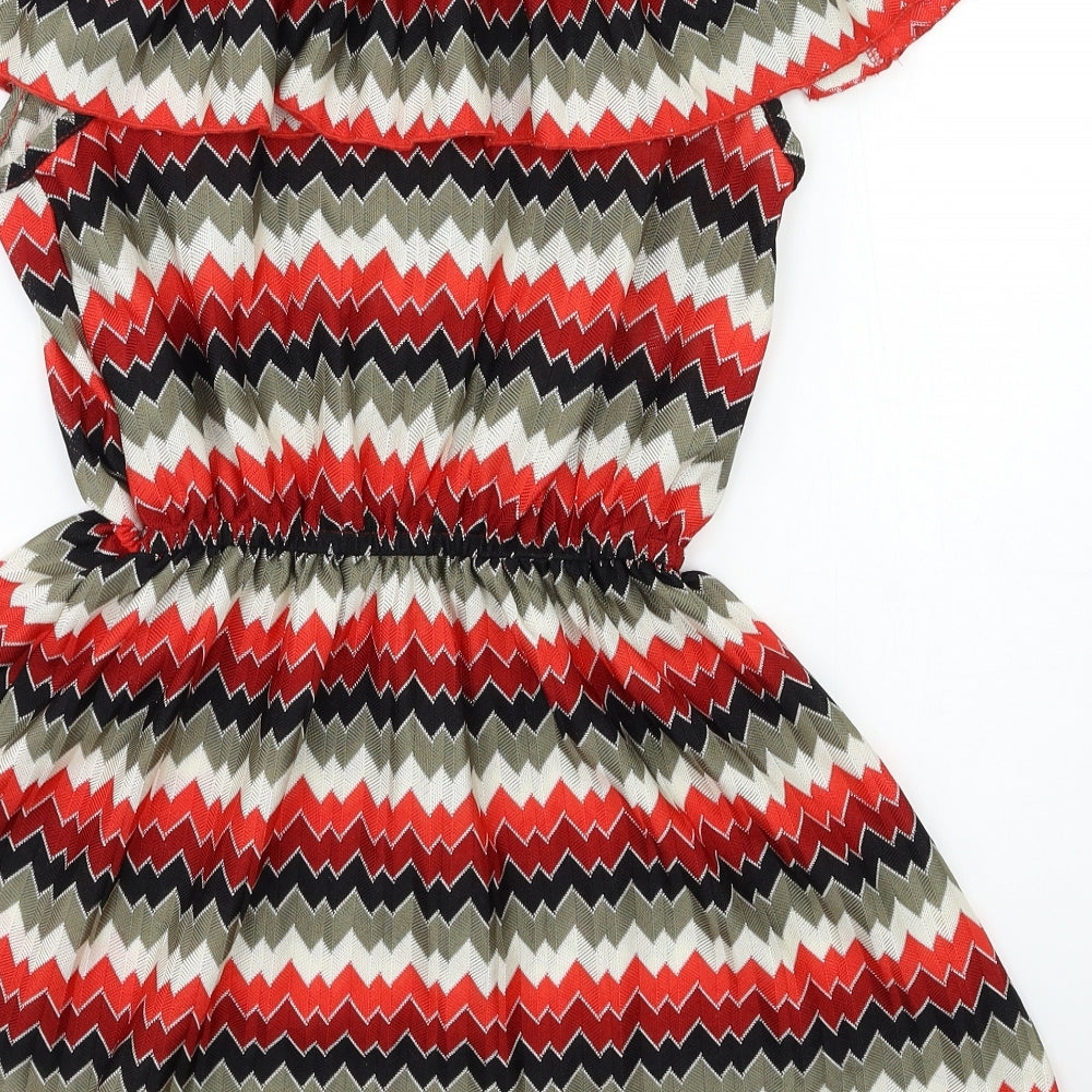 George Womens Red Striped Shift Size L