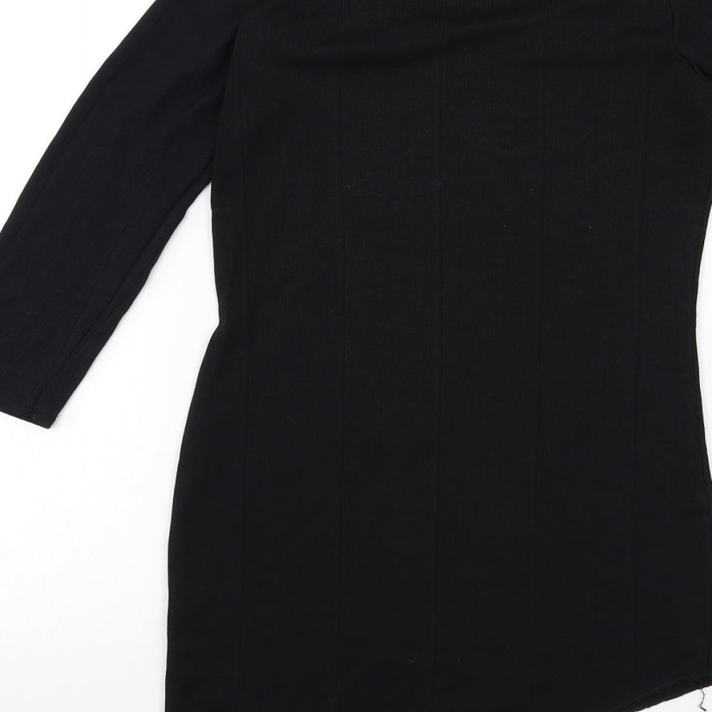 OneTouch Womens Black Knit Pullover Jumper Size 8
