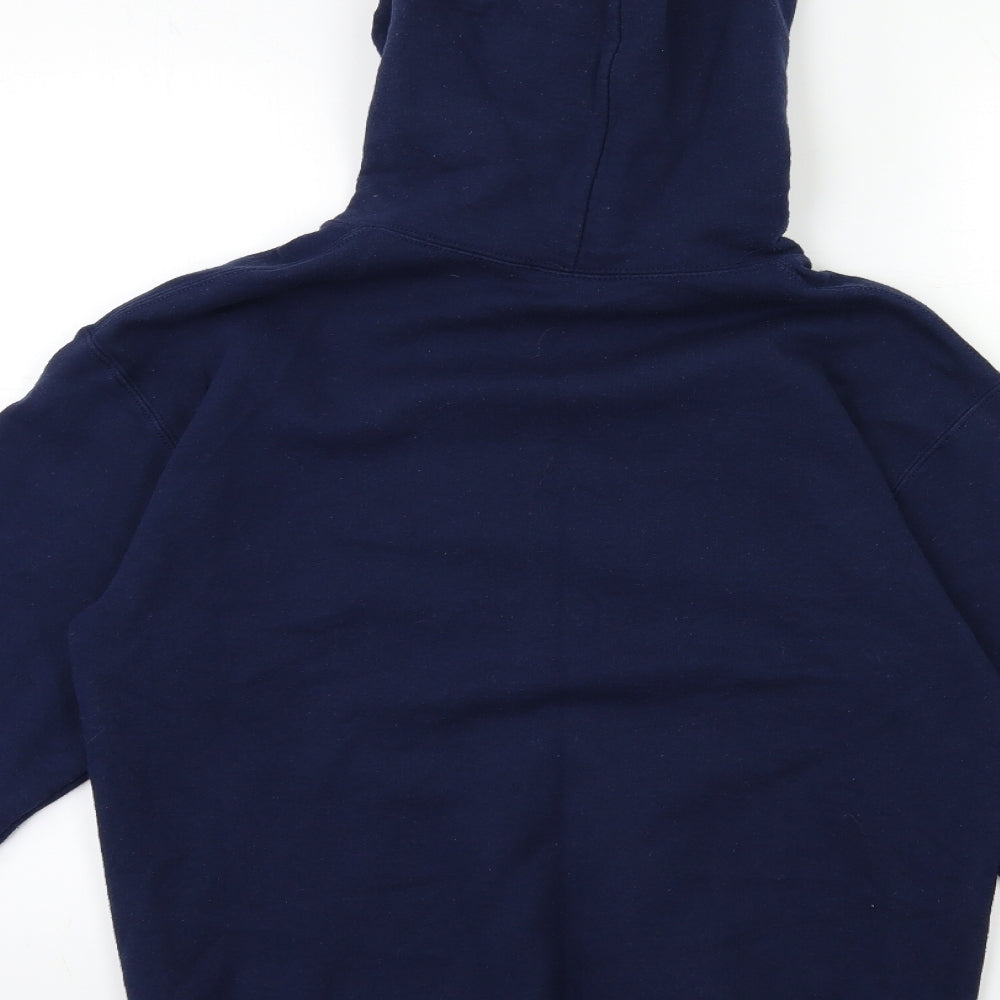 Gildan Mens Blue Pullover Hoodie Size S