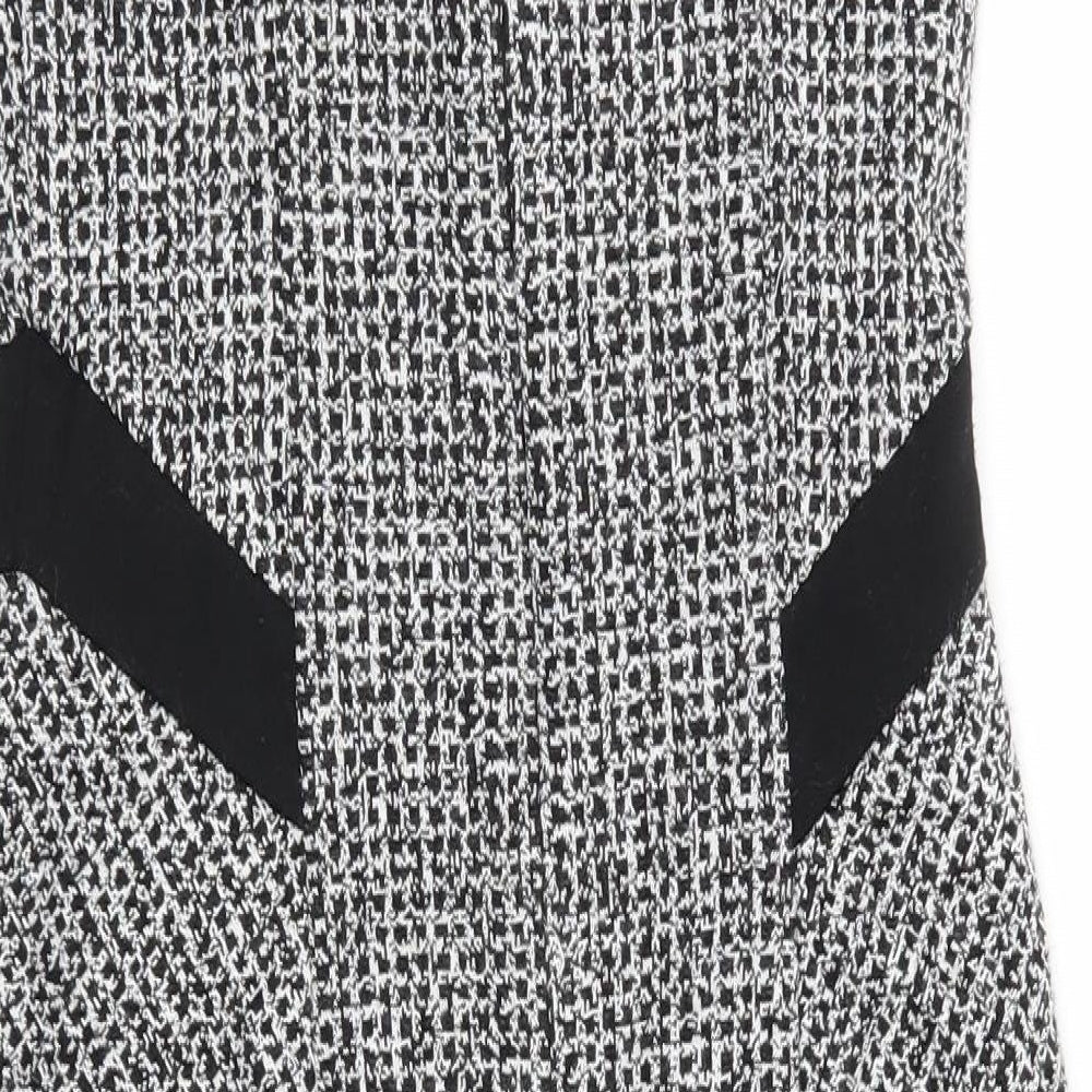 Per Una Womens Multicoloured Houndstooth A-Line Size 8