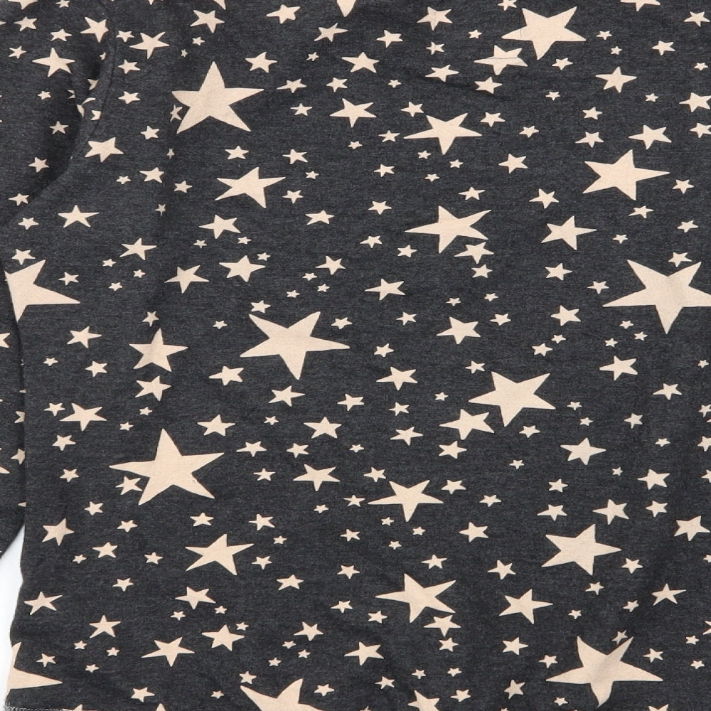 Debenhams Womens Grey Solid Top Pyjama Top Size 10 - star detail