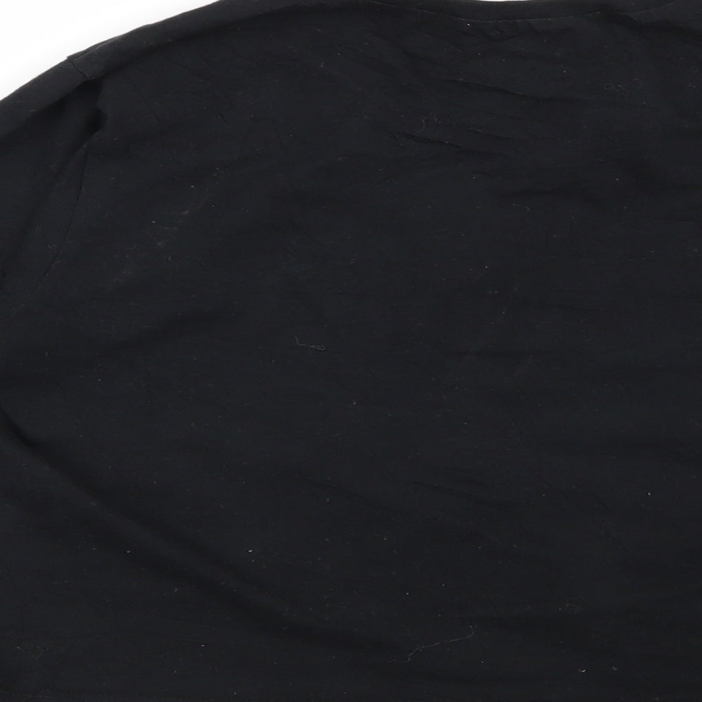 FOREVER 21 Womens Black Geometric Basic T-Shirt Size S