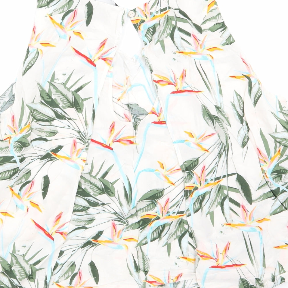 Only Womens White Floral Basic Blouse Size 10