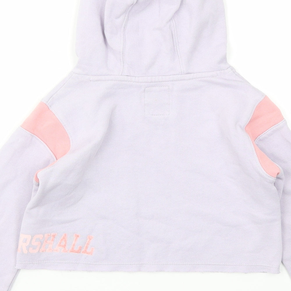 Franklin & Marshall Girls Purple Pullover Jumper Size 4-5 Years