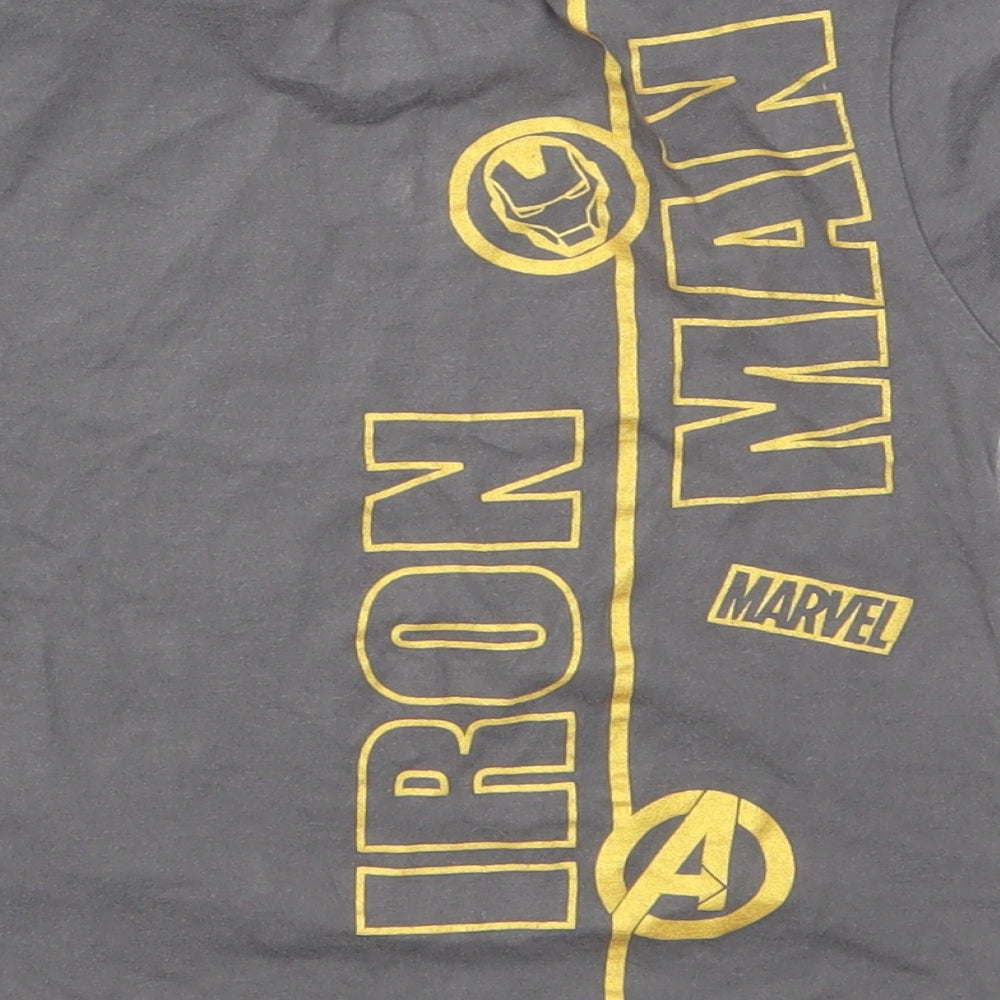 AVENGERS Boys Grey Basic T-Shirt Size 5 Years