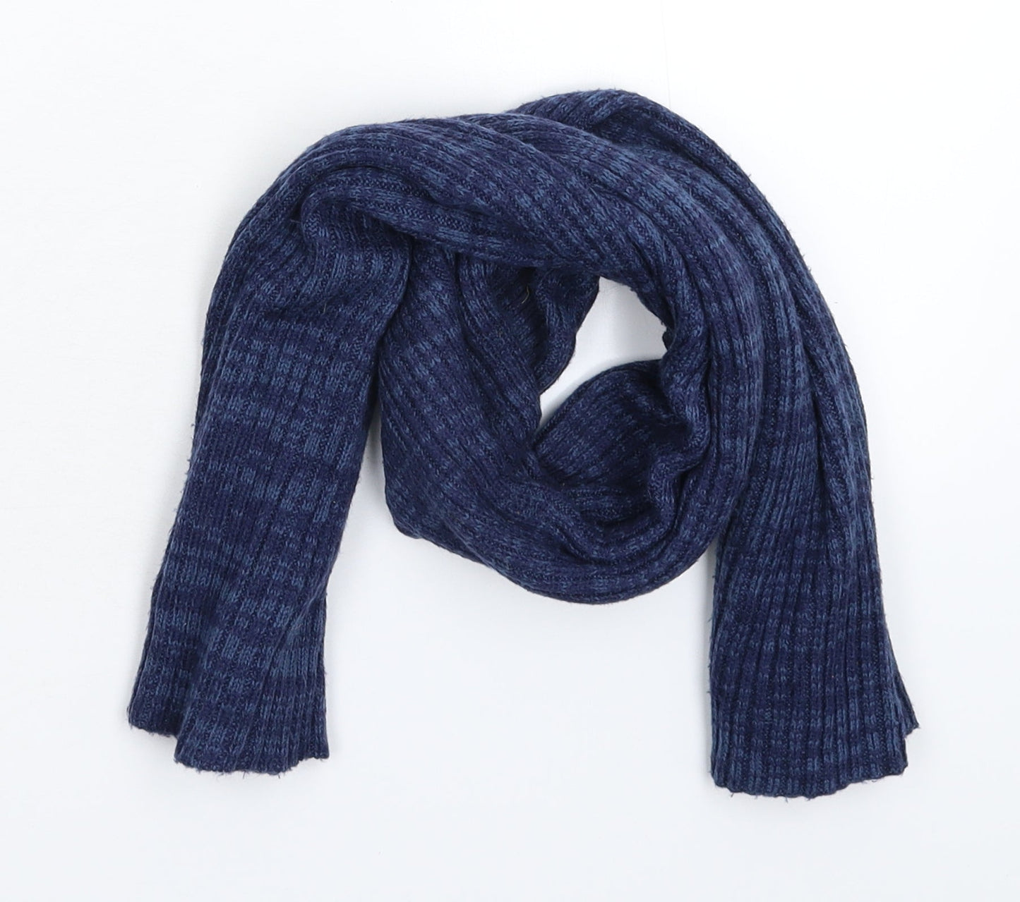 Preworn Unisex Blue Knit Scarf