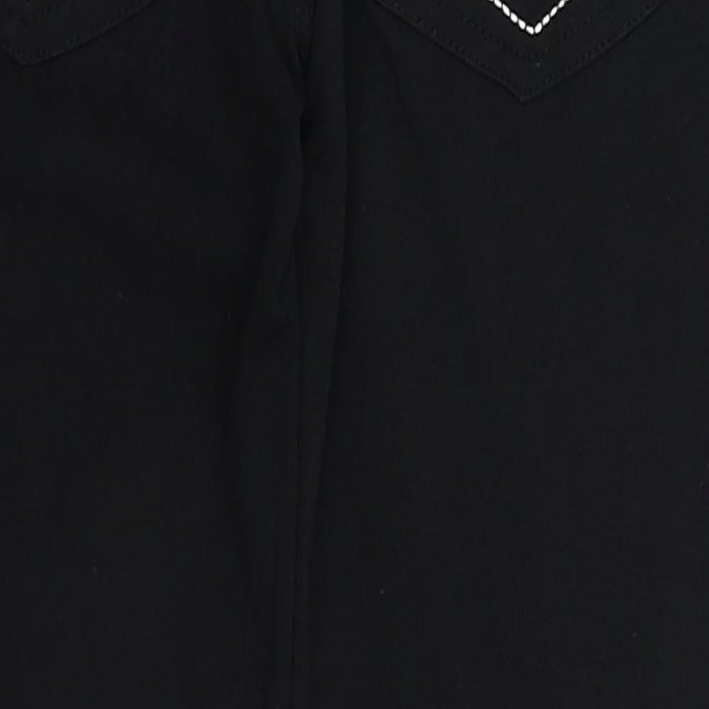 Stacey B Womens Black Cropped Leggings Size 6 L24 in