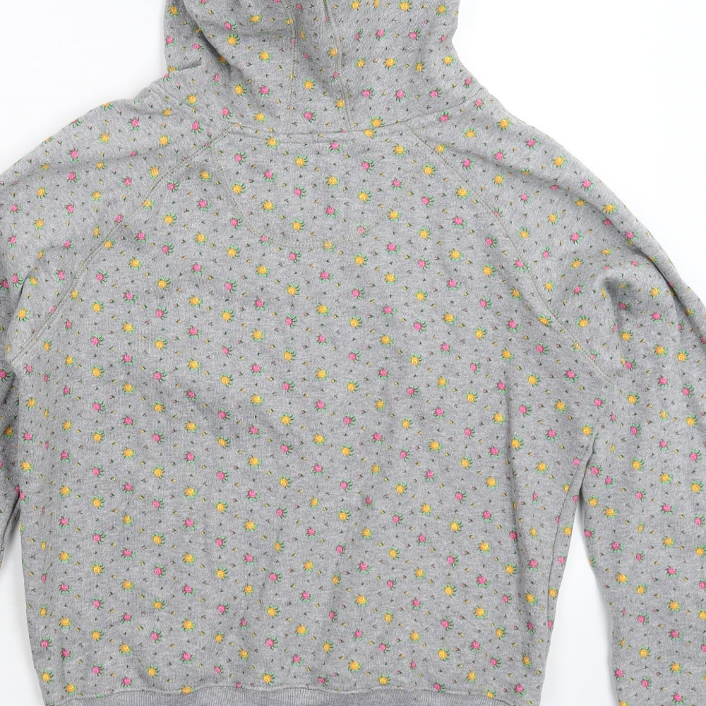 Steve & Barry's Womens Grey Floral Pullover Hoodie Size L