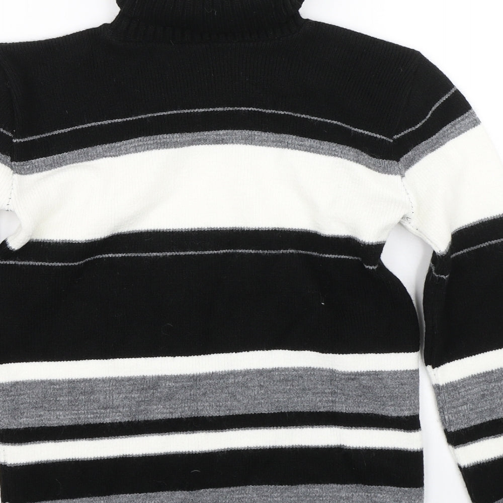 Preworn Womens Grey Striped Pullover Jumper Size XS