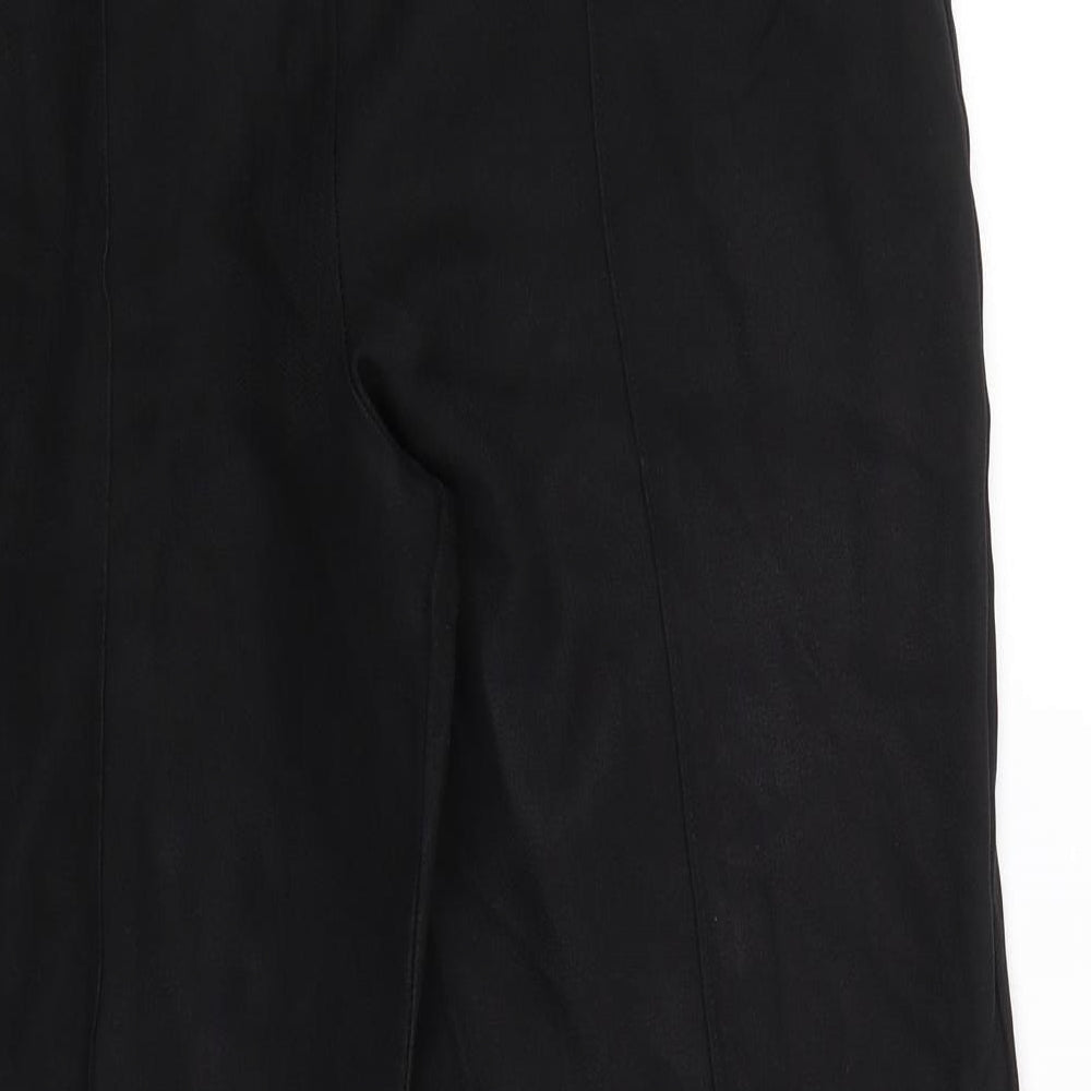 Papaya Womens Black Herringbone Trousers Size 10 L25 in