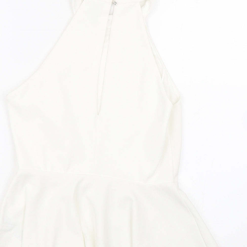 New Look Womens White Wrap T-Shirt Size 12