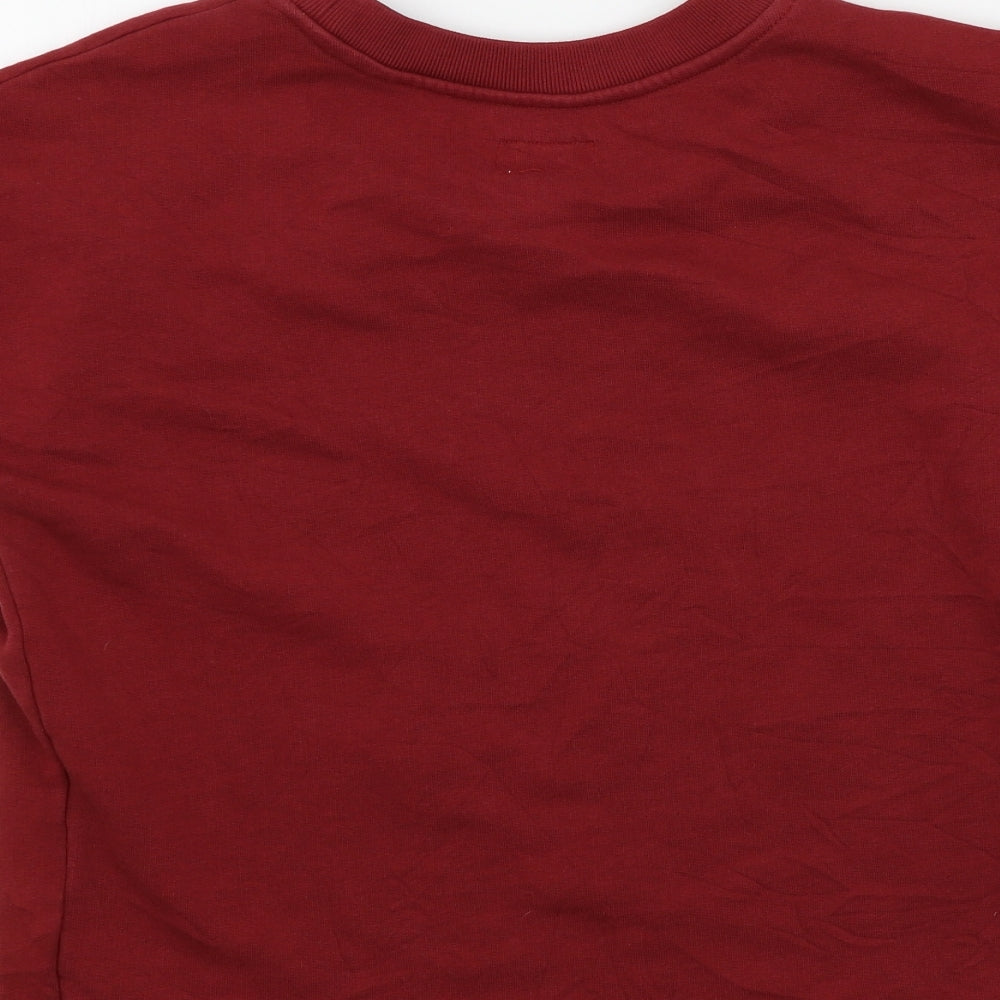 Jack Wills Womens Red Colourblock Basic T-Shirt Size 8