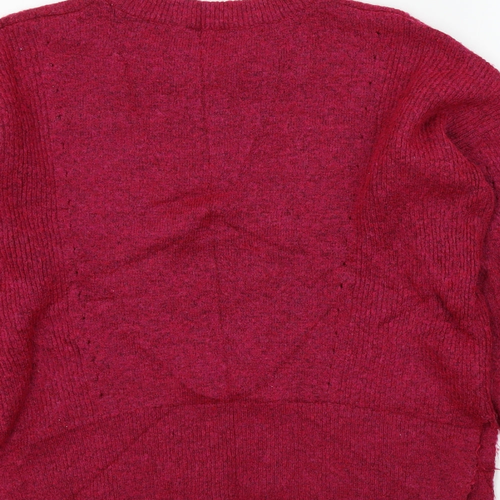 Topshop Womens Pink Pullover Jumper Size 10