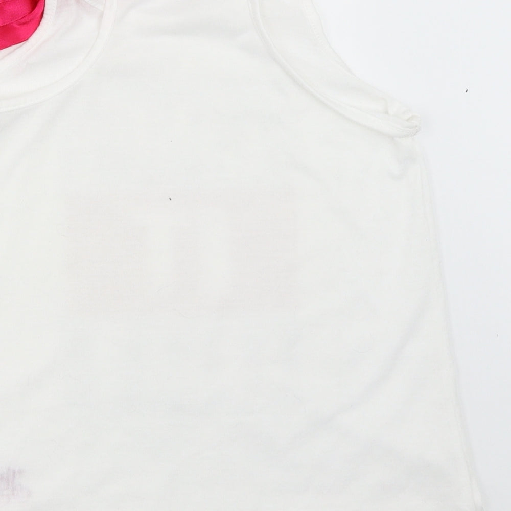 Nickelodeon Girls White Basic Tank Size 9-10 Years - Jojo Siwa