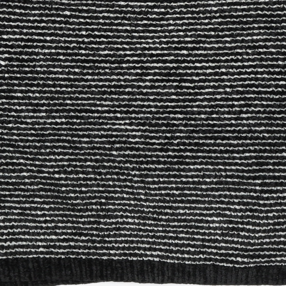 Romeo & Juliet Couture Womens Black Striped Pullover Jumper Size S