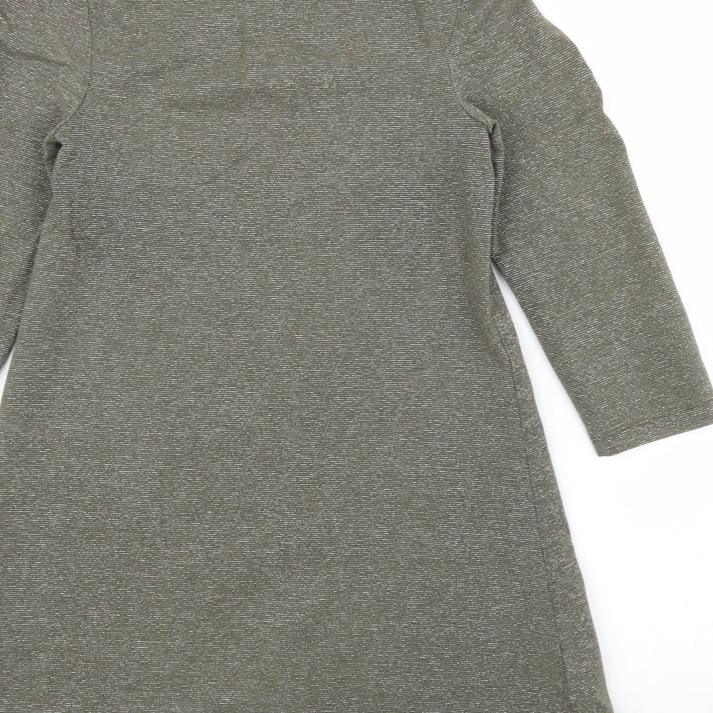Preworn Womens Green A-Line Size 8