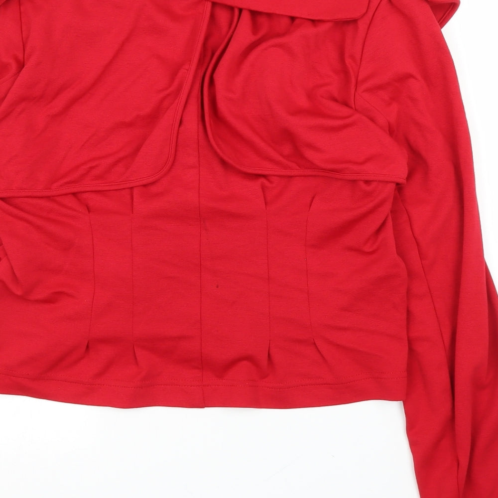 Hip Hop Womens Red Cardigan Jumper Size 10 - Jacket