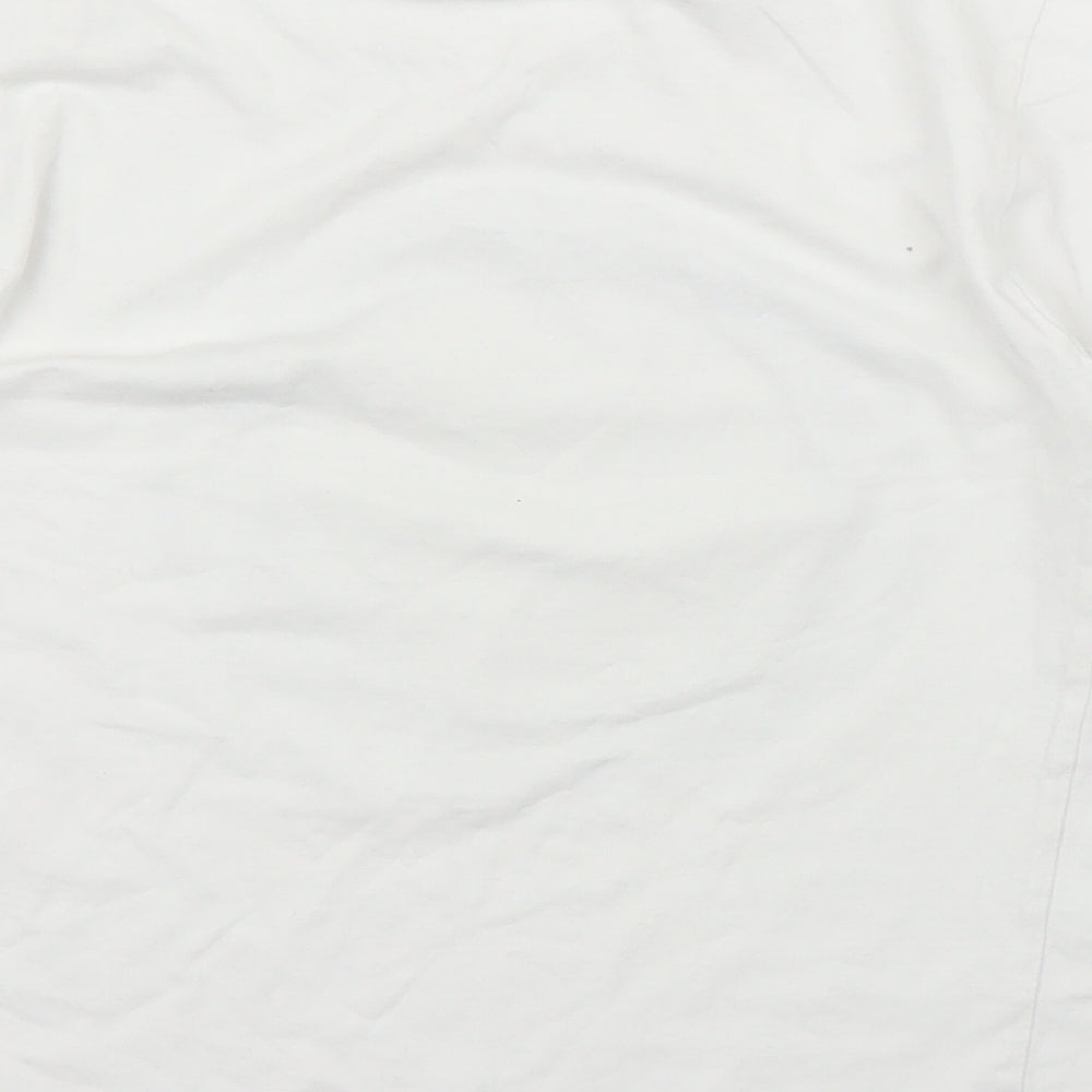 Super Combed Girls White Basic T-Shirt Size 8 Years