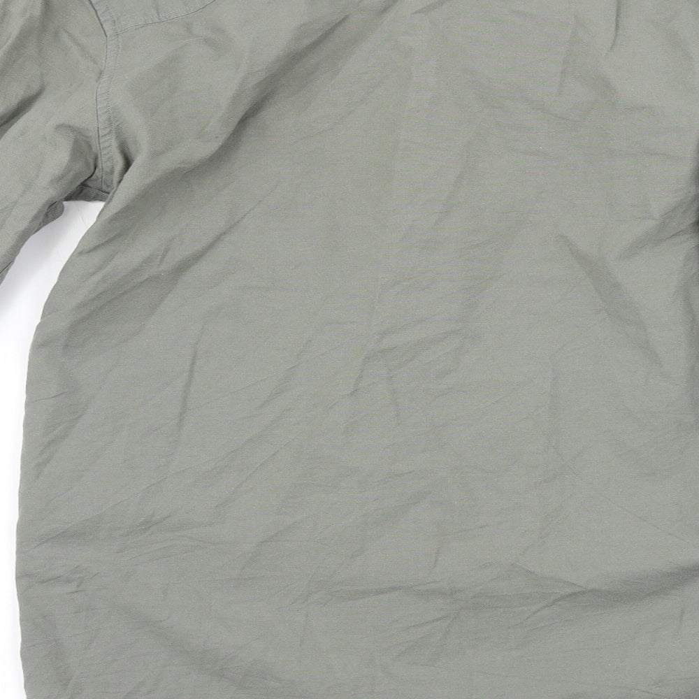 Premium Mens Grey Button-Up Size S