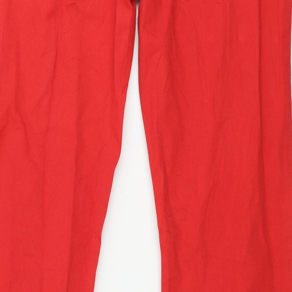 H&M Womens Red Trousers Size 34 in L31 in