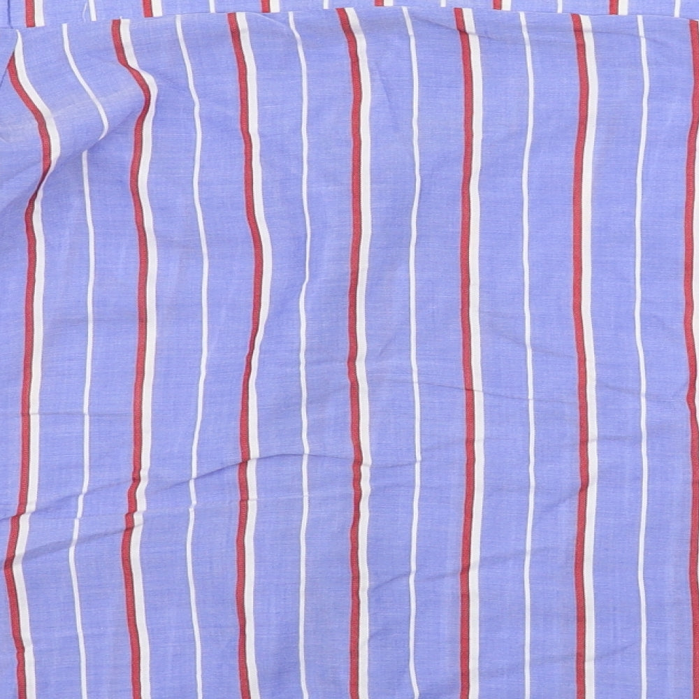 Atmosphere Womens Blue Striped Basic Blouse Size 10