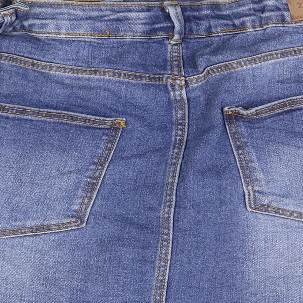 Zara Girls Blue A-Line Skirt Size 11-12 Years