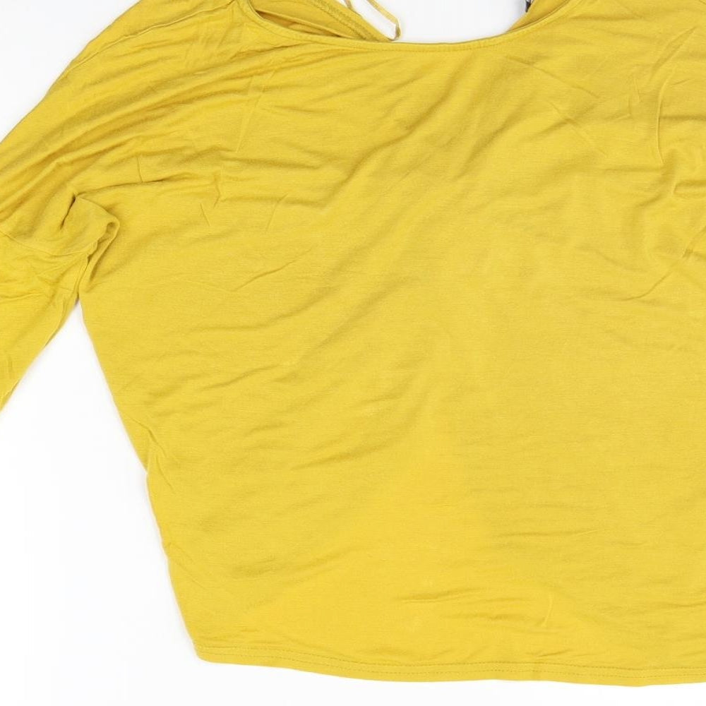 New Look Womens Yellow Basic T-Shirt Size 10