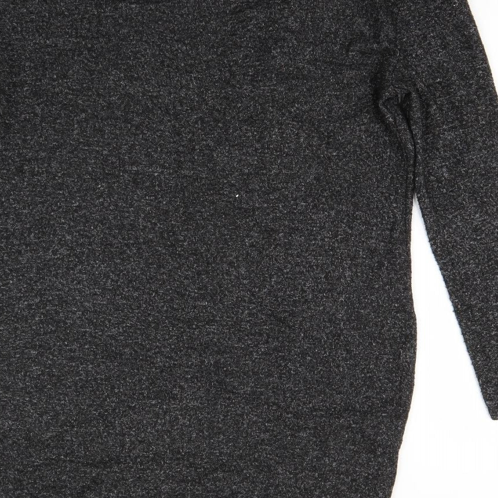 Blind date Womens Grey Cardigan Jumper Size S - Pose print