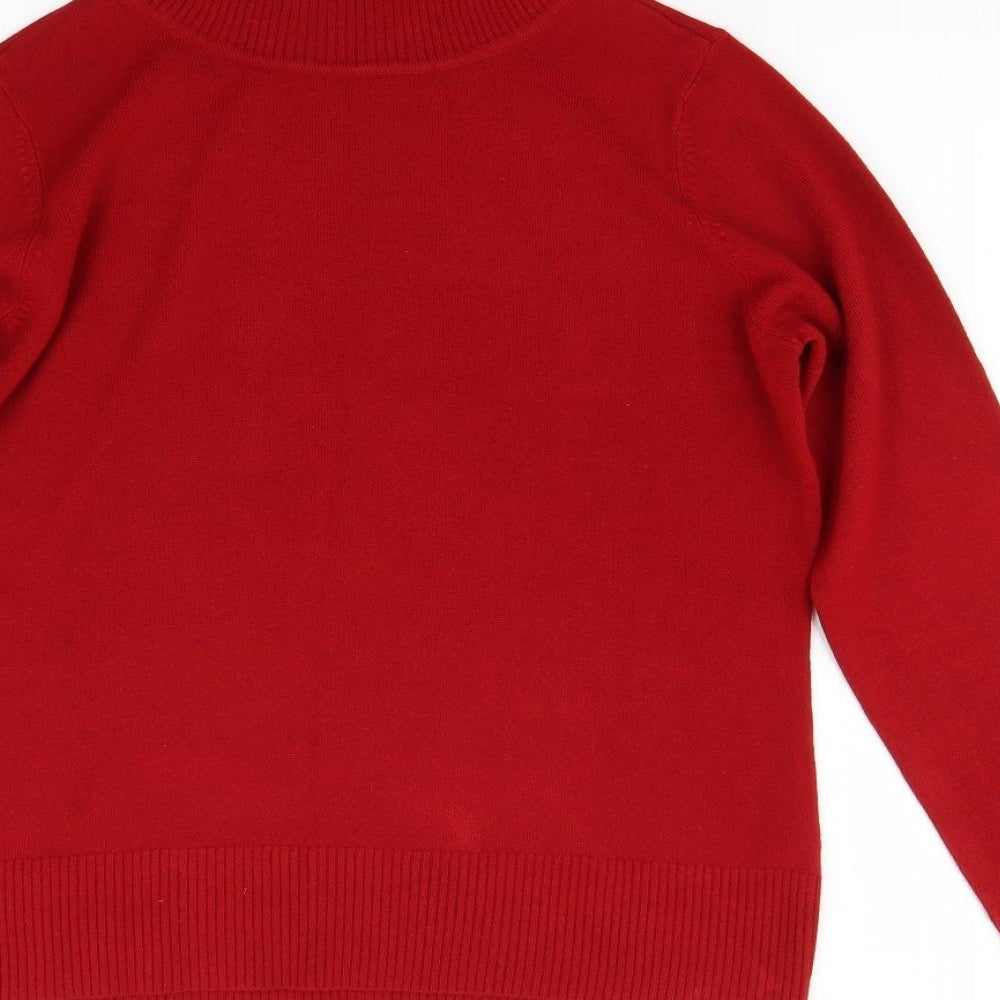 BHS Womens Red Knit Pullover Jumper Size 12