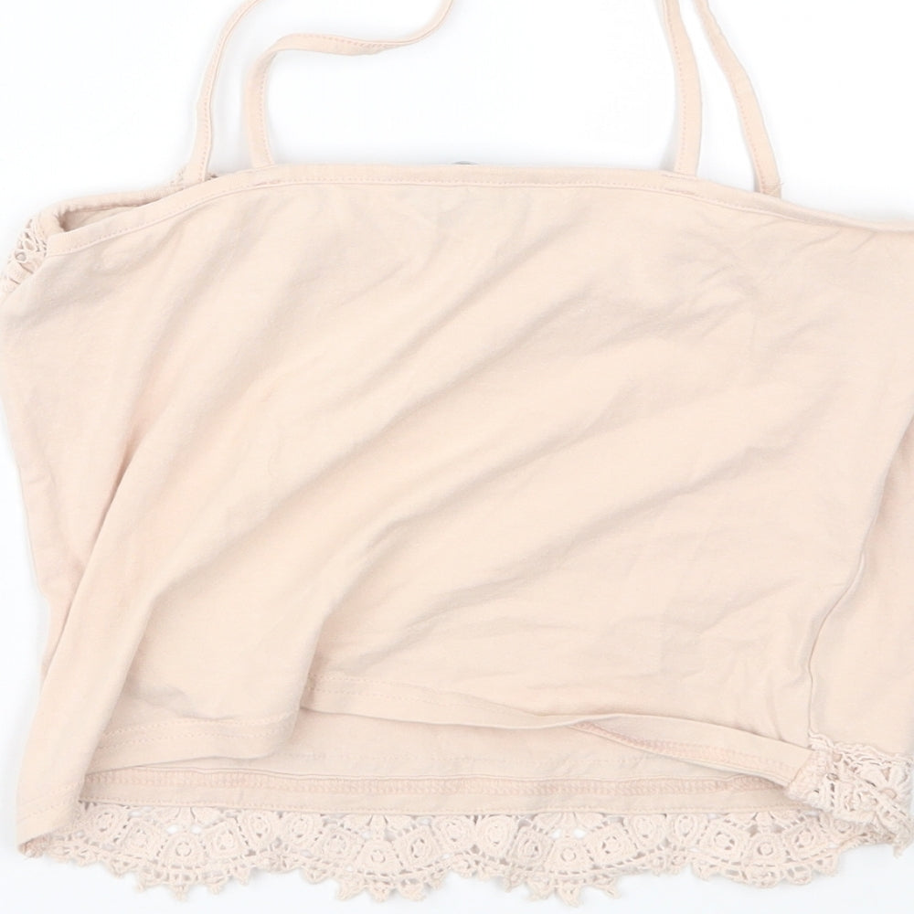 New Look Womens Pink Cropped Tank Size 10