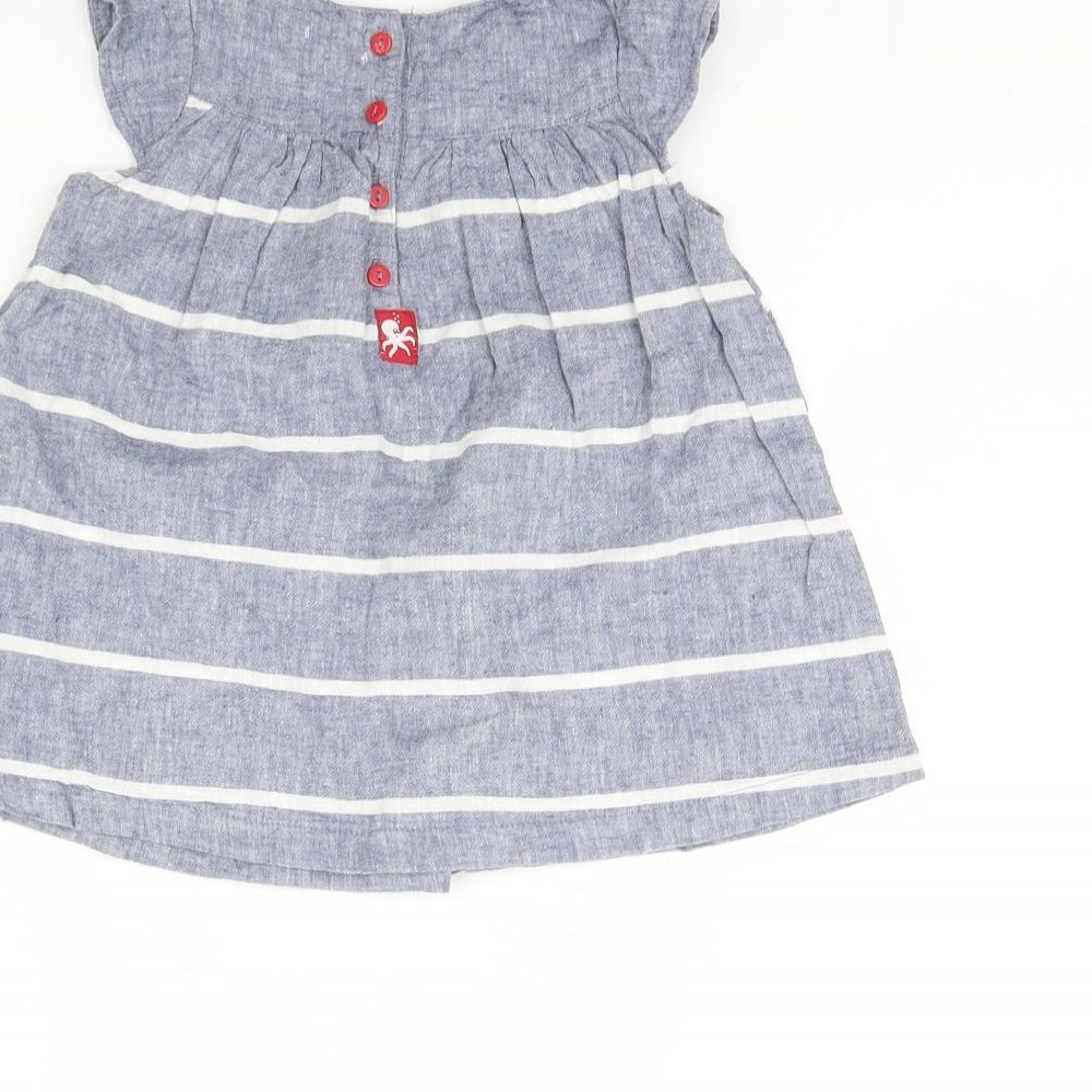 Batela Girls Blue Striped Basic Blouse Size 2 Years