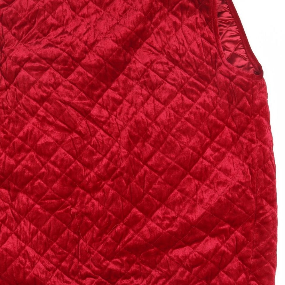 Claire Neuville Womens Red Gilet Jacket Size 12